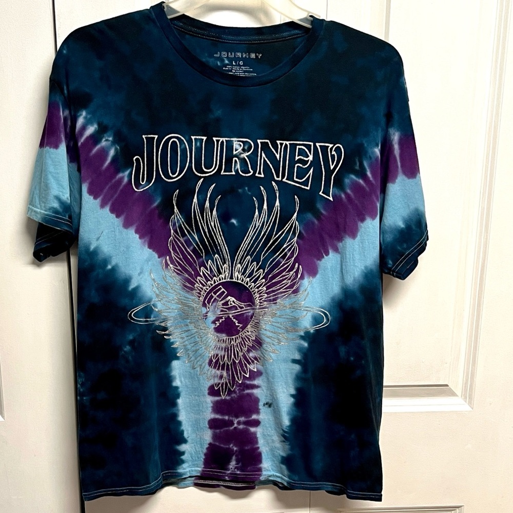 2021 Journey Tie-Dye Graphic Tee - Blue & Purple Size L